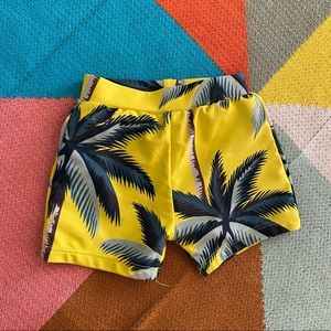 $1 add-on; European-style swim shorts